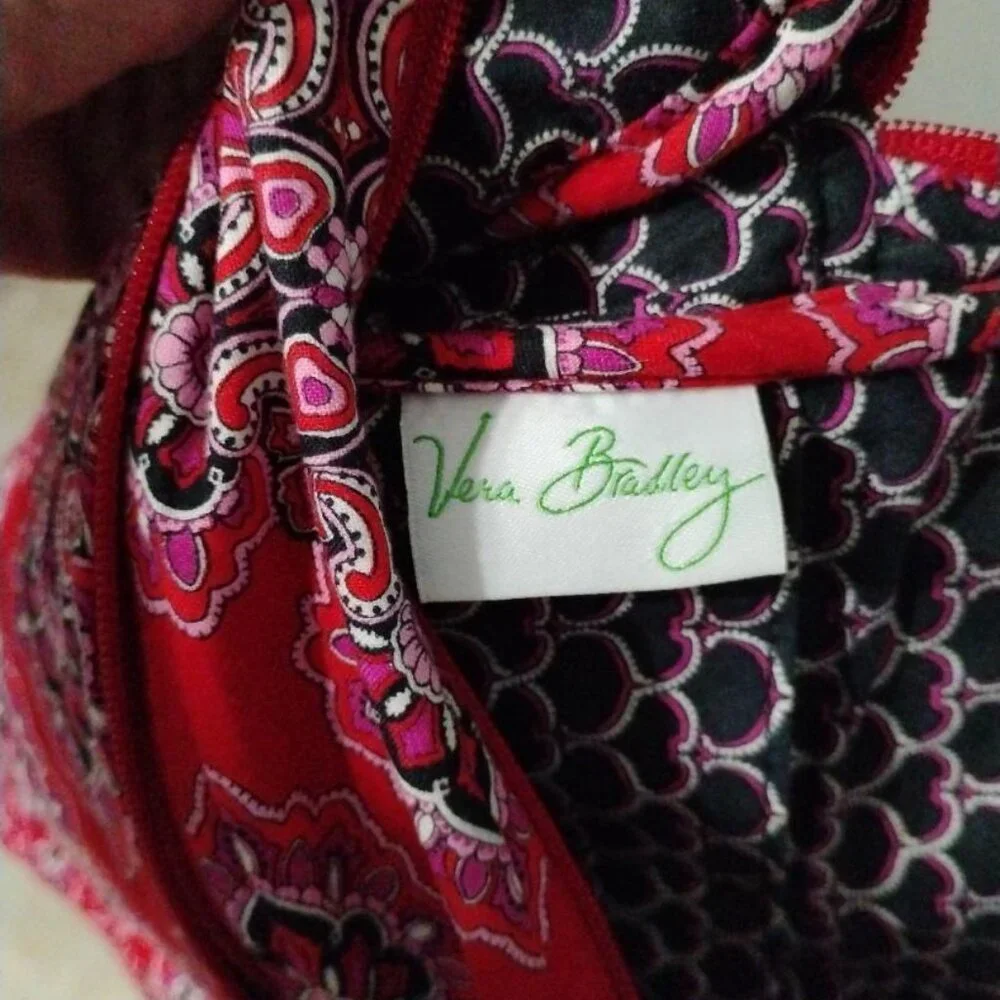 Vera Bradley Crossbody Red Floral Medium Sized EUC